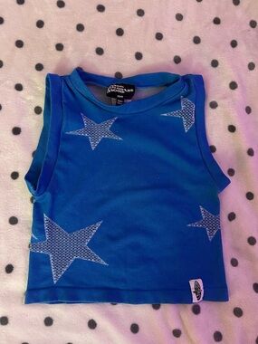 Basic Pleasure Mode Blue Star Tank Top